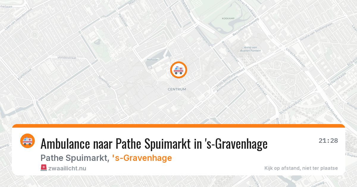 Ambulance naar Pathe Spuimarkt in 's-Gravenhage — 31 jan 2026