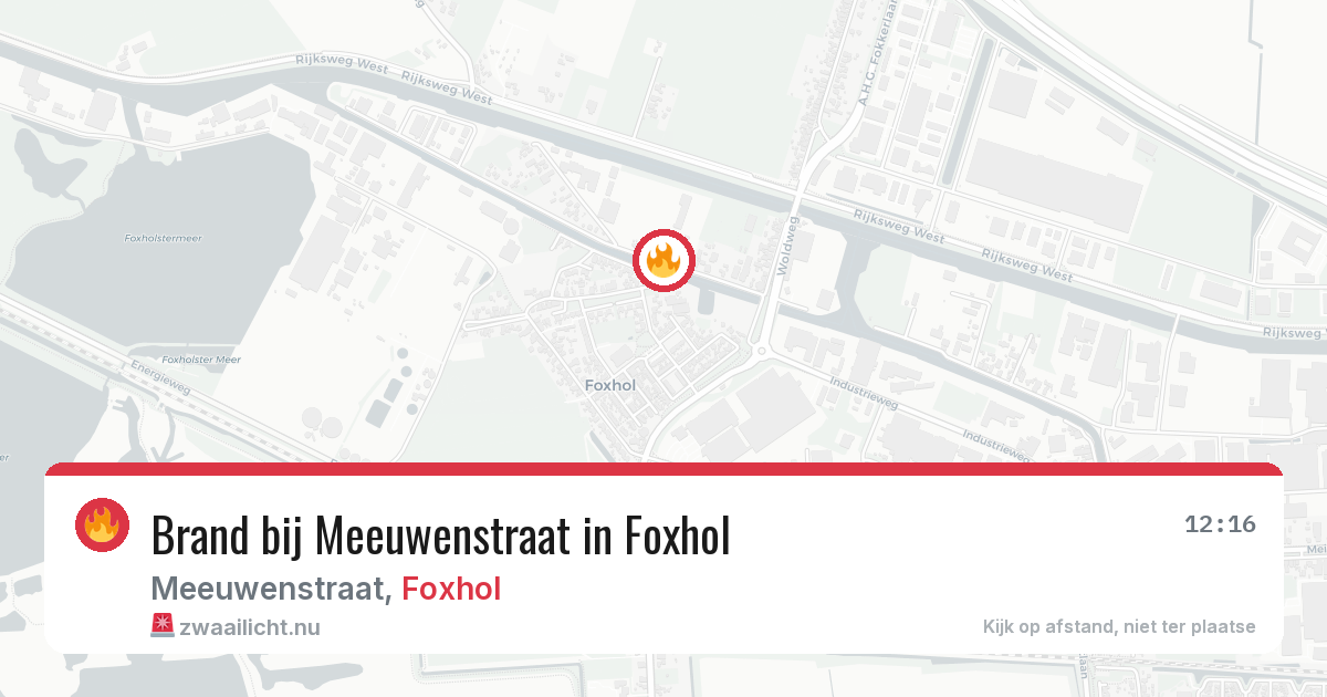 Brand bij Meeuwenstraat in Foxhol — 4 mei 2026