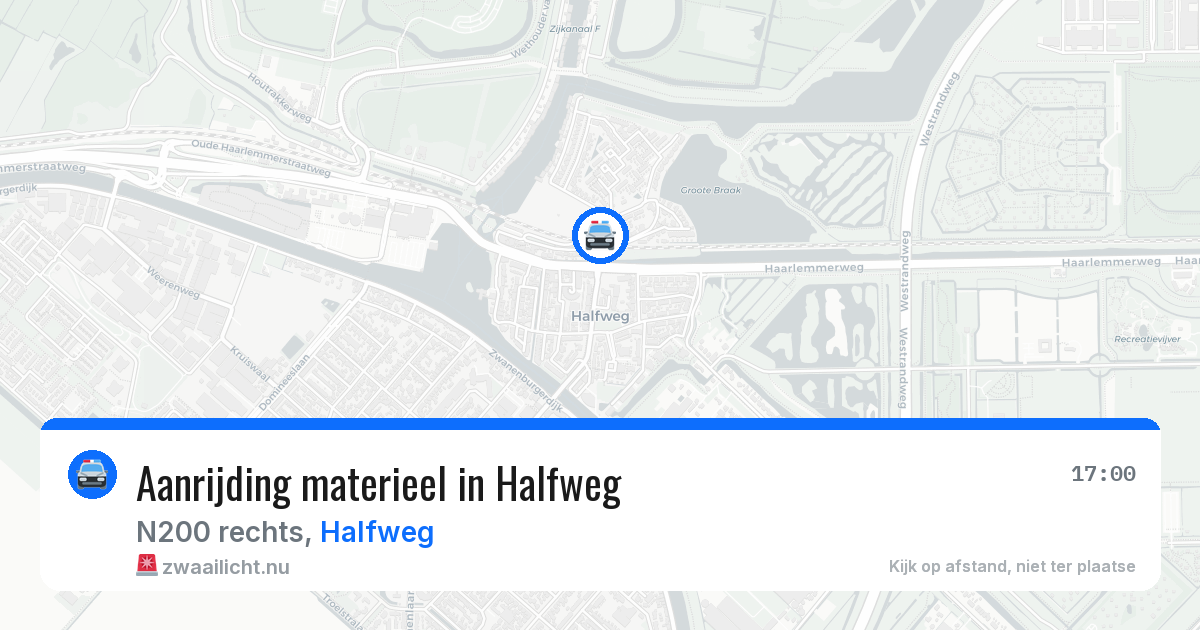 Aanrijding materieel in Halfweg — 19 jul 2026