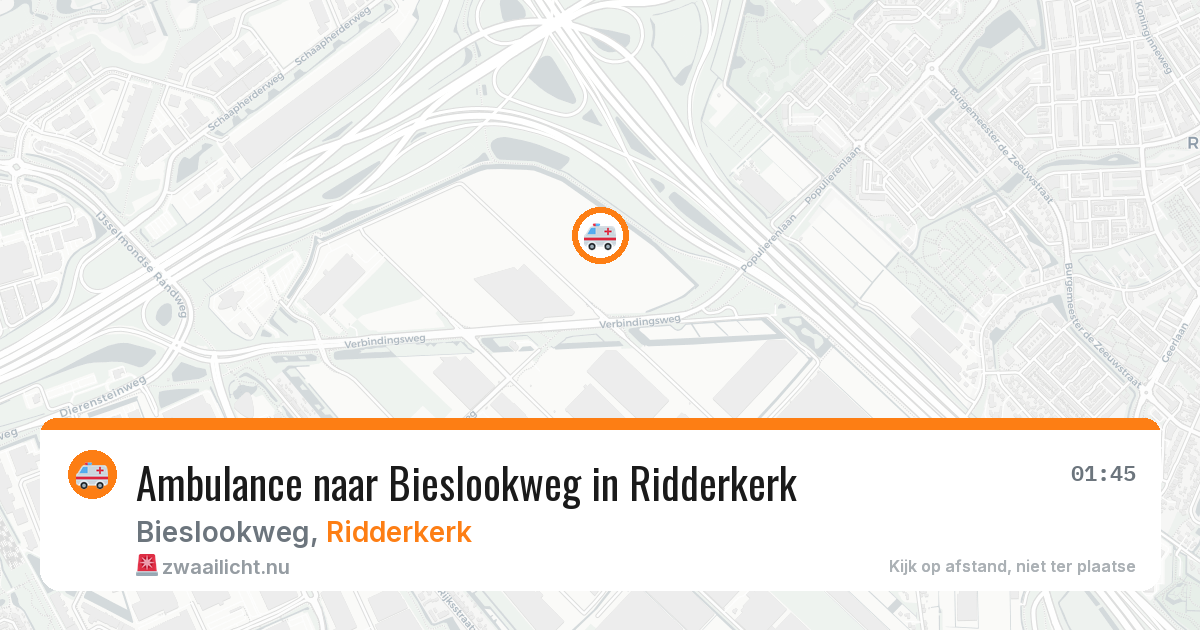 Ambulance naar Bieslookweg in Ridderkerk — 15 jul 2026