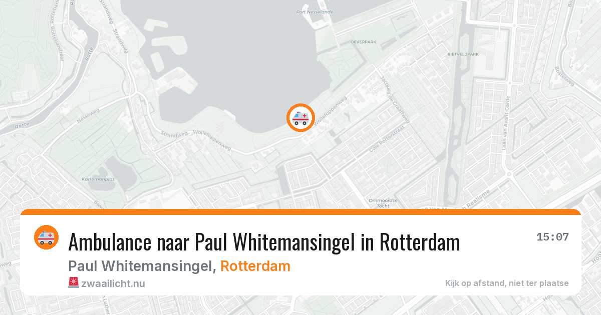 Ambulance naar Paul Whitemansingel in Rotterdam — 16 jul 2026