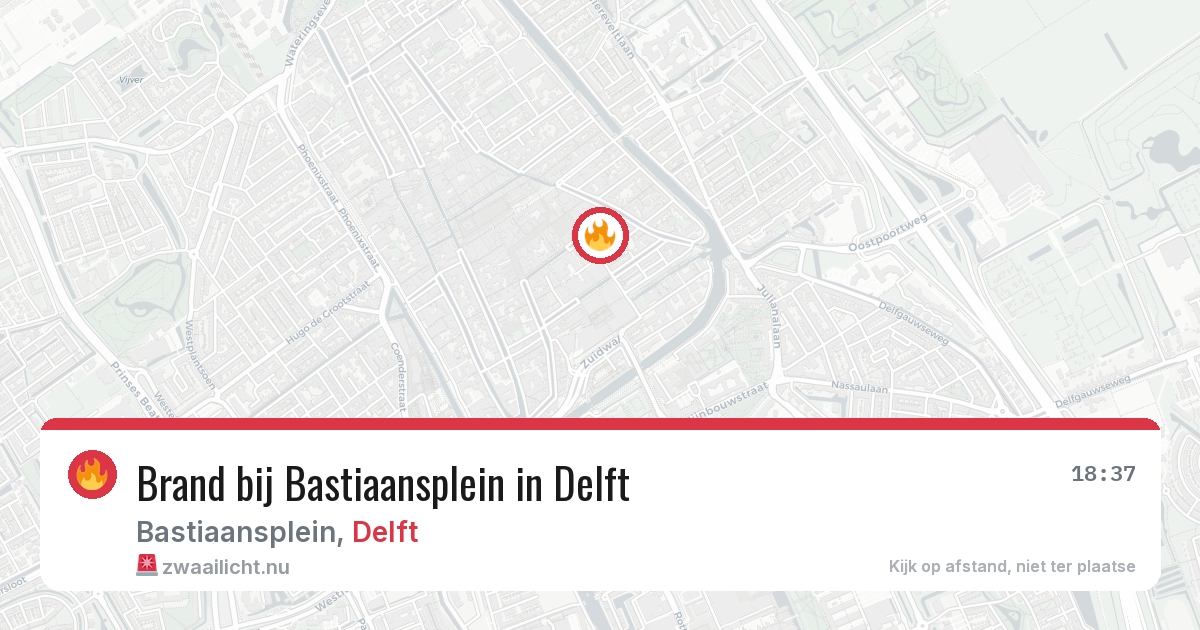 Brand bij Bastiaansplein in Delft — 1 jun 2026
