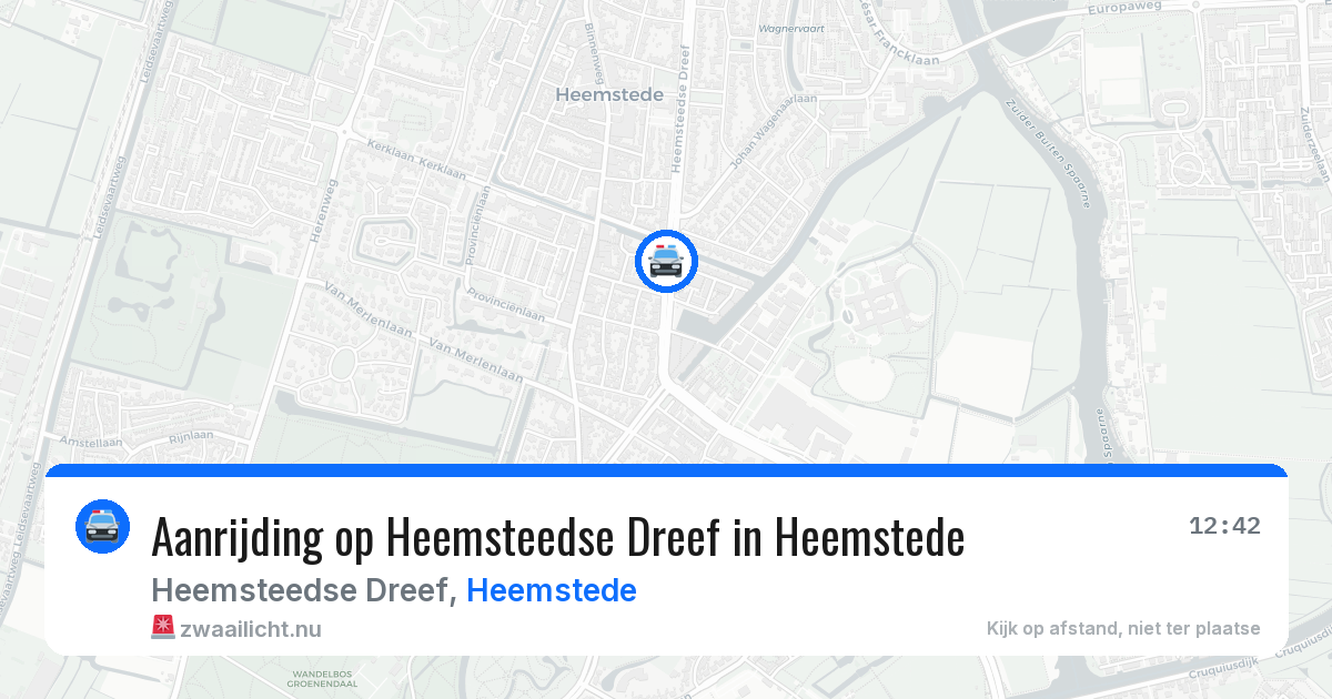 Aanrijding op Heemsteedse Dreef in Heemstede — 21 apr 2026