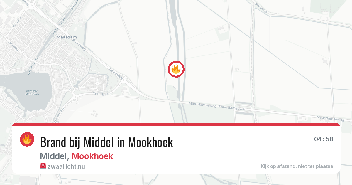 Brand bij Middel in Mookhoek — 17 mei 2026
