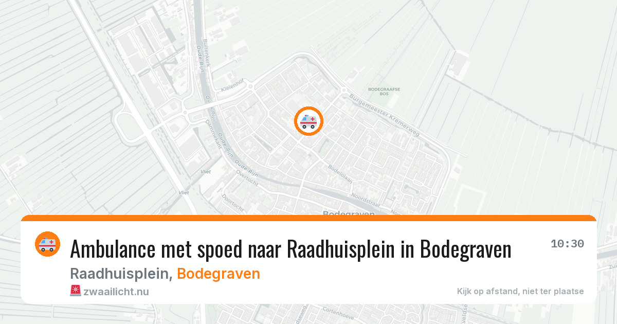 Ambulance met spoed naar Raadhuisplein in Bodegraven — 6 jun 2026