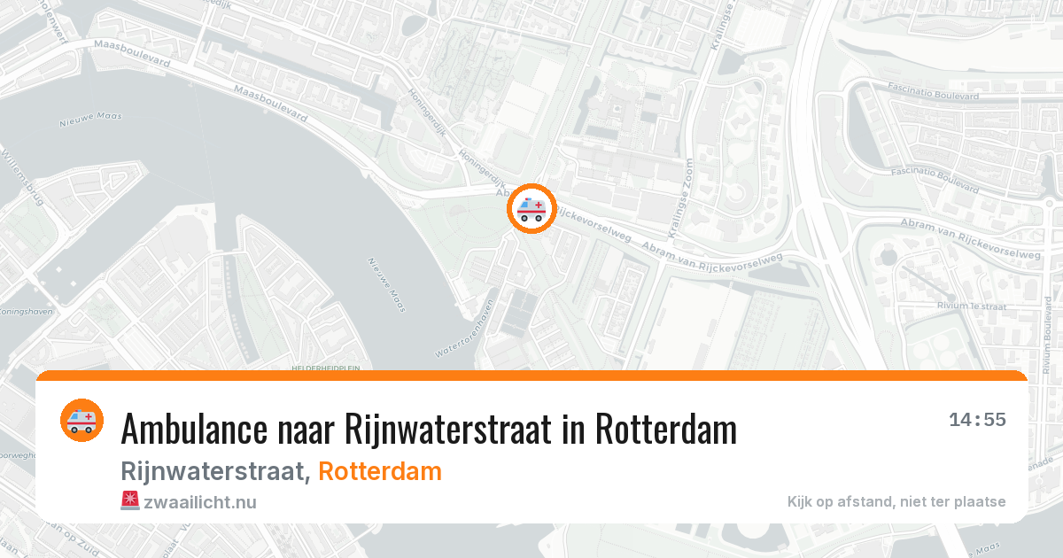 Ambulance naar Rijnwaterstraat in Rotterdam — 21 jul 2026