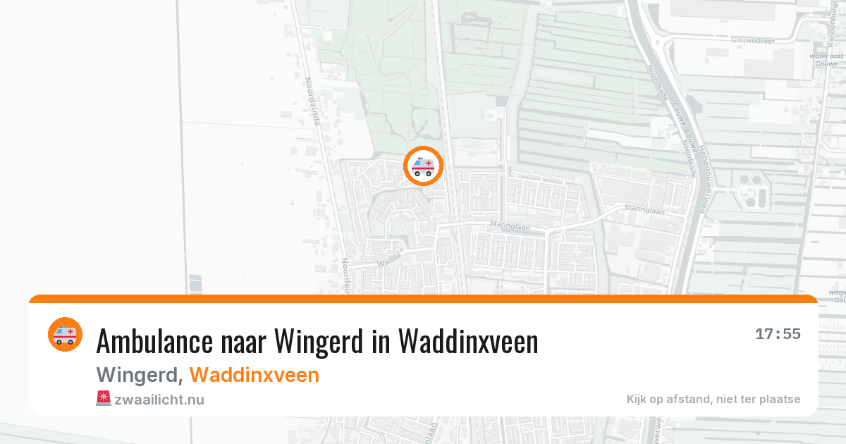Ambulance naar Wingerd in Waddinxveen — 20 jul 2026