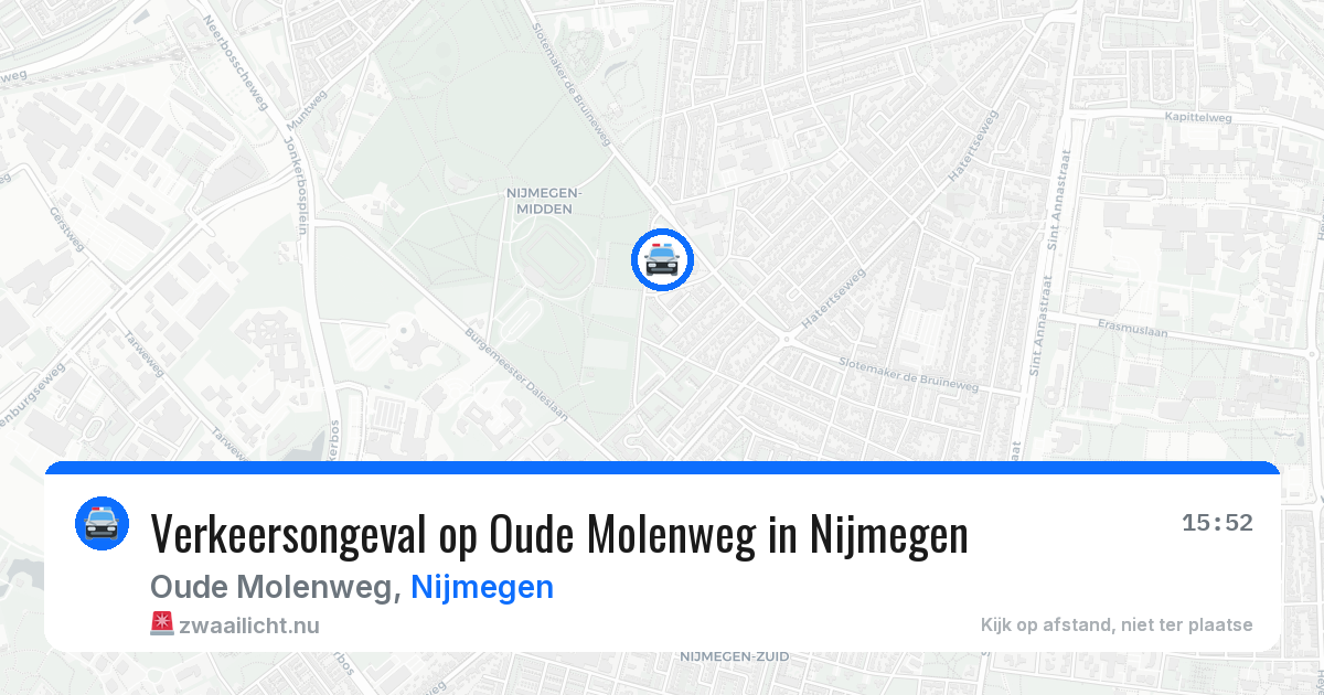 Verkeersongeval op Oude Molenweg in Nijmegen — 26 jan 2026