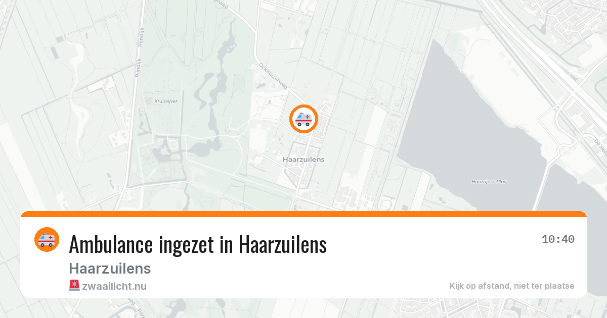 Ambulance ingezet in Haarzuilens — 6 mrt 2026