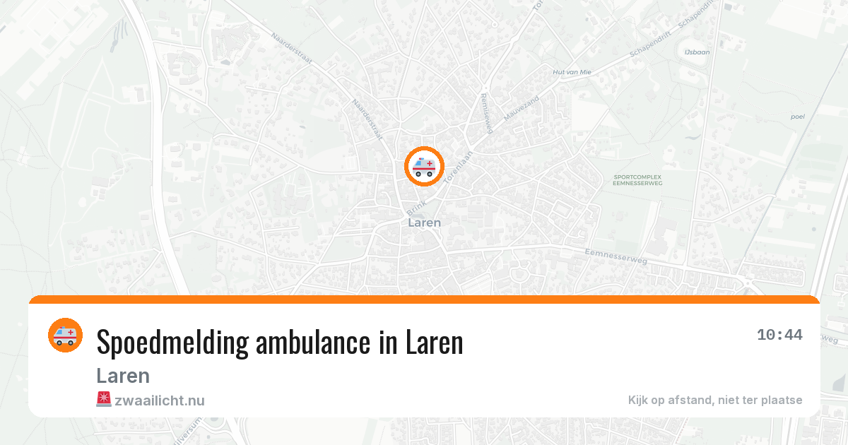 Spoedmelding ambulance in Laren — 7 jul 2026