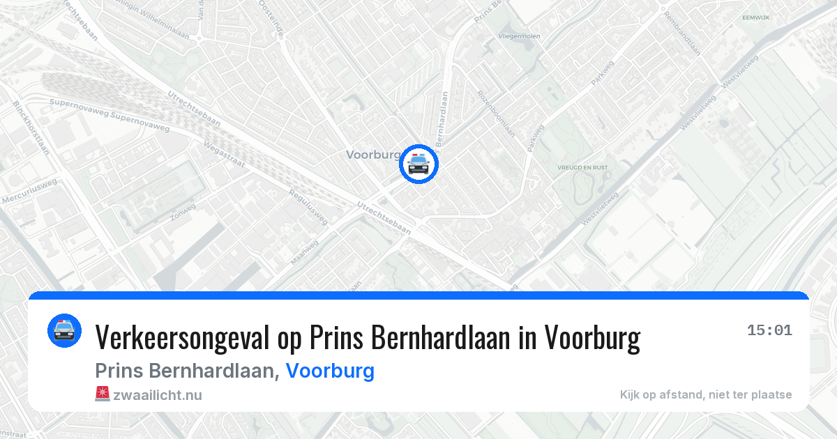 Verkeersongeval op Prins Bernhardlaan in Voorburg — 20 jan 2026