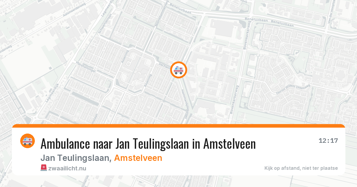 Ambulance naar Jan Teulingslaan in Amstelveen — 18 jul 2026
