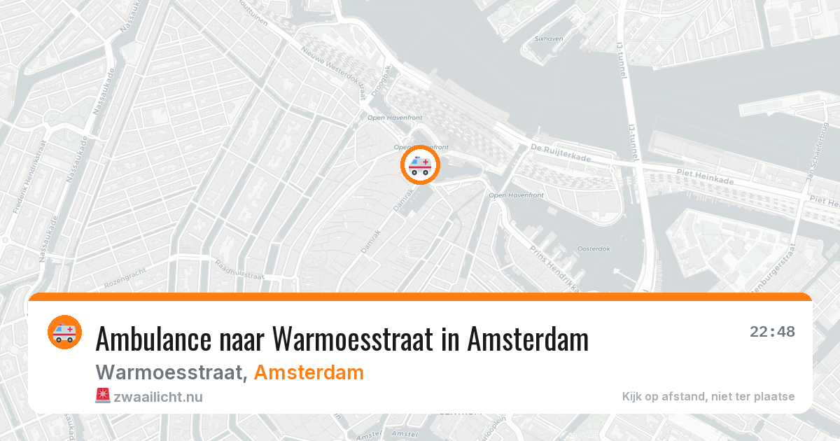 Ambulance naar Warmoesstraat in Amsterdam — 14 jul 2026