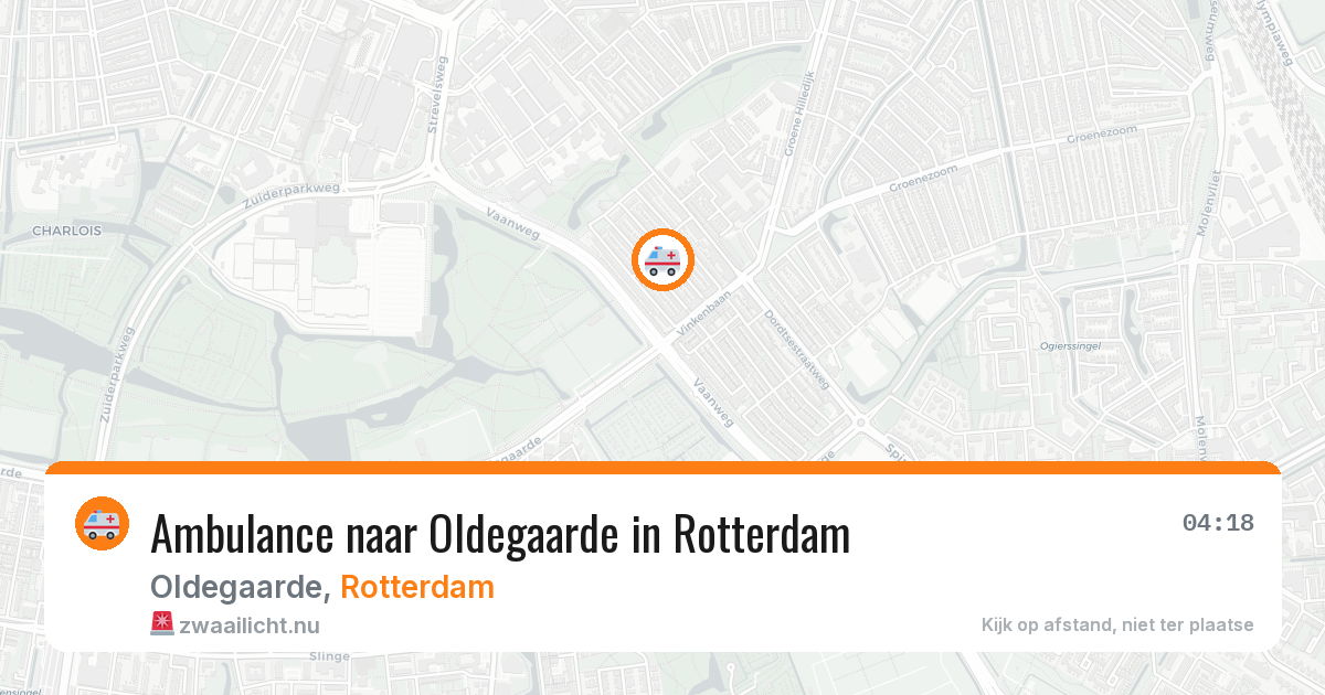 Ambulance naar Oldegaarde in Rotterdam — 22 mrt 2026