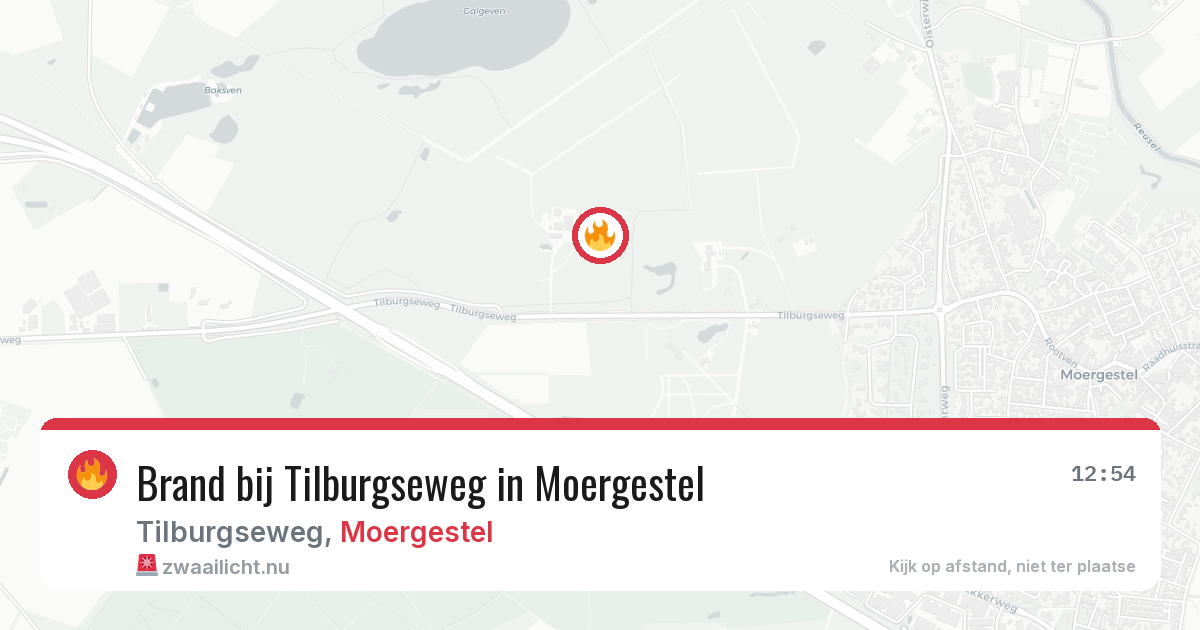 Brand bij Tilburgseweg in Moergestel — 2 jun 2026
