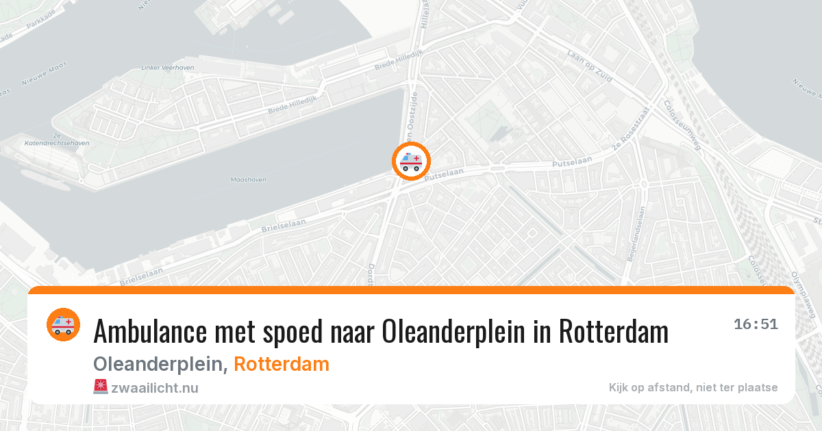 Ambulance met spoed naar Oleanderplein in Rotterdam — 19 mrt 2026