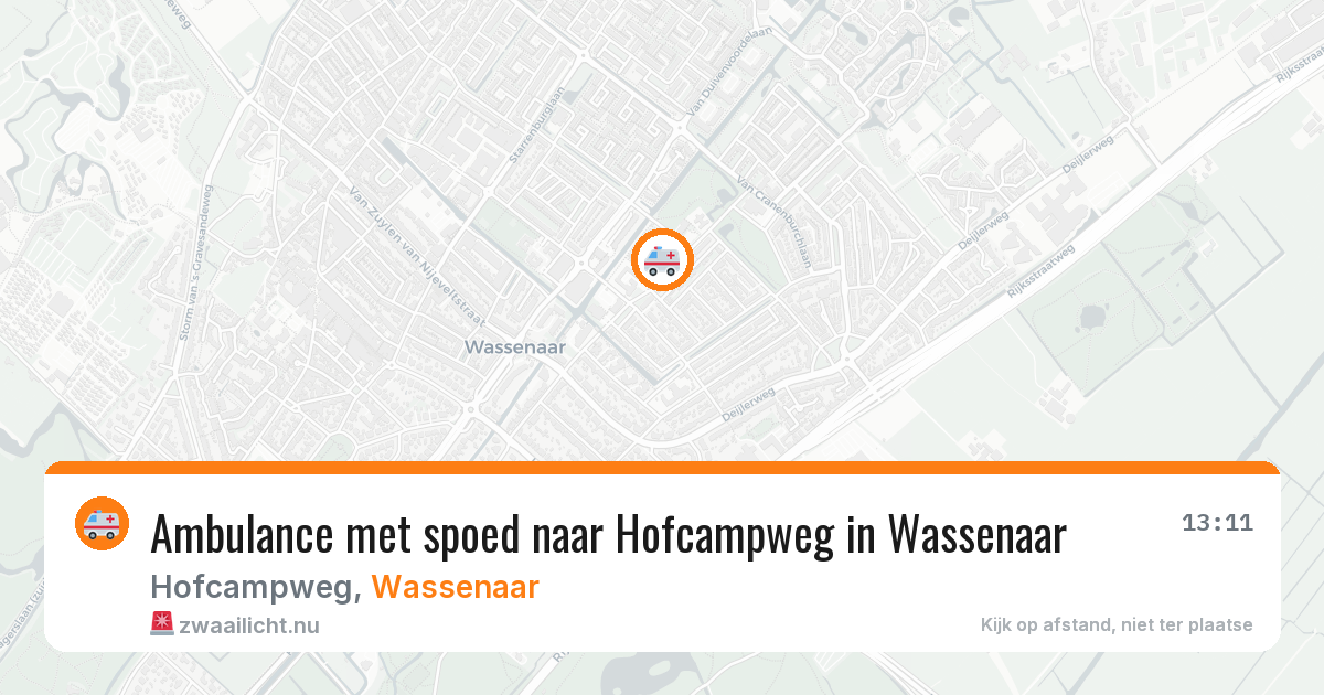 Ambulance met spoed naar Hofcampweg in Wassenaar — 26 jan 2026