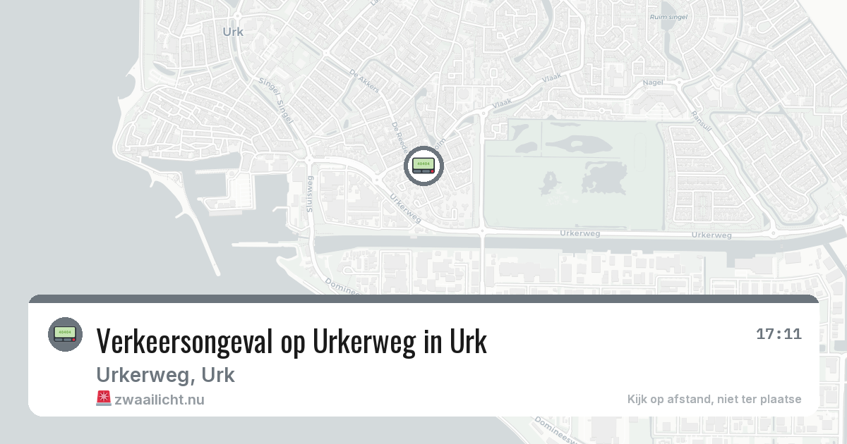 Verkeersongeval op Urkerweg in Urk — 11 mrt 2026