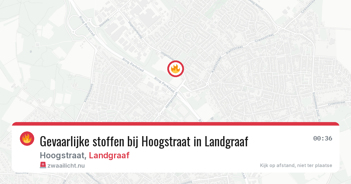 Gevaarlijke stoffen bij Hoogstraat in Landgraaf — 4 mei 2026