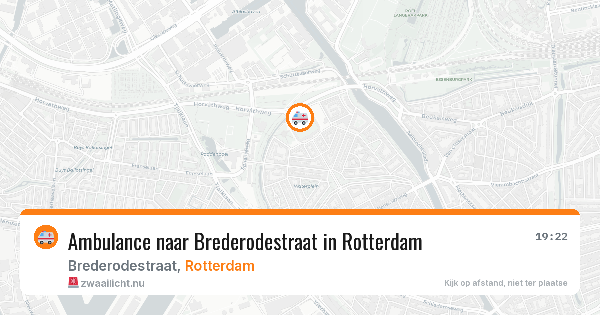 Ambulance naar Brederodestraat in Rotterdam — 25 jul 2026