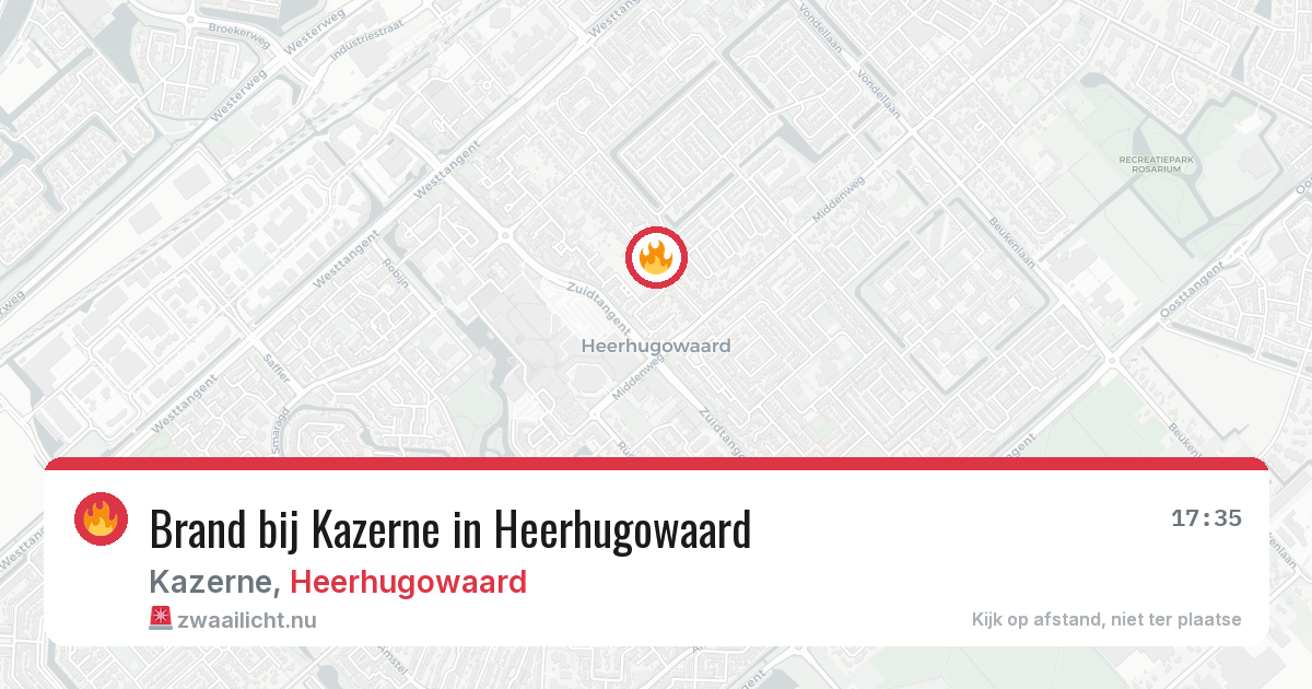 Brand bij Kazerne in Heerhugowaard — 20 jul 2026