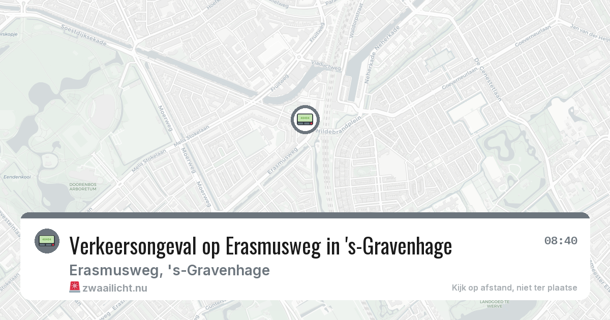 Verkeersongeval op Erasmusweg in 's-Gravenhage — 12 feb 2026