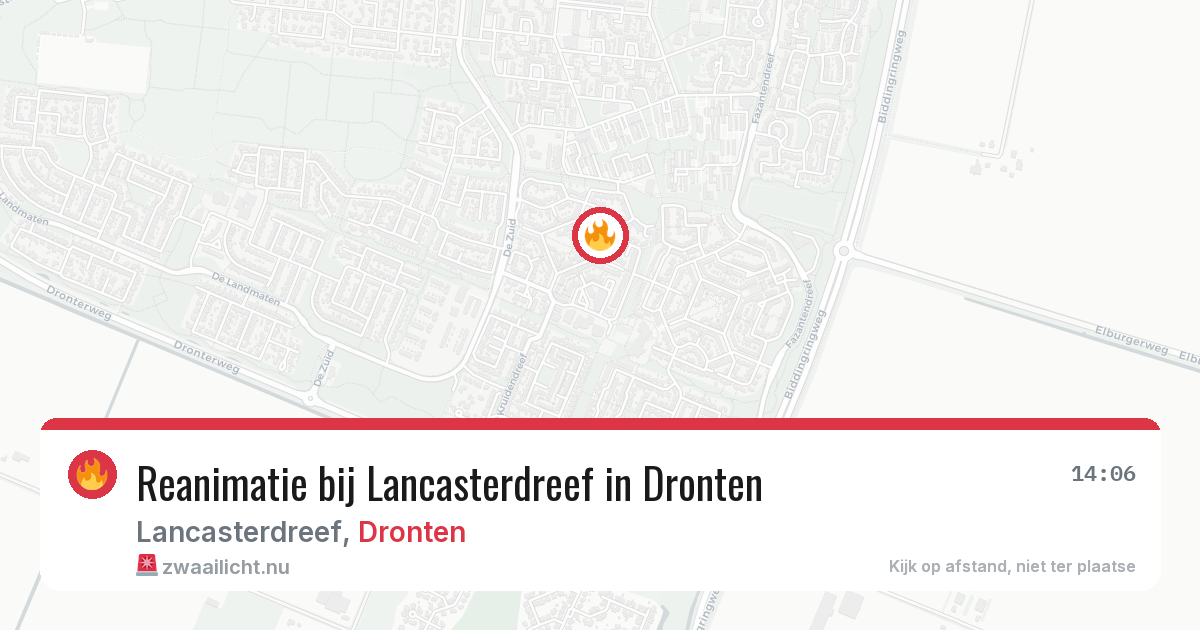 Reanimatie bij Lancasterdreef in Dronten — 10 apr 2026