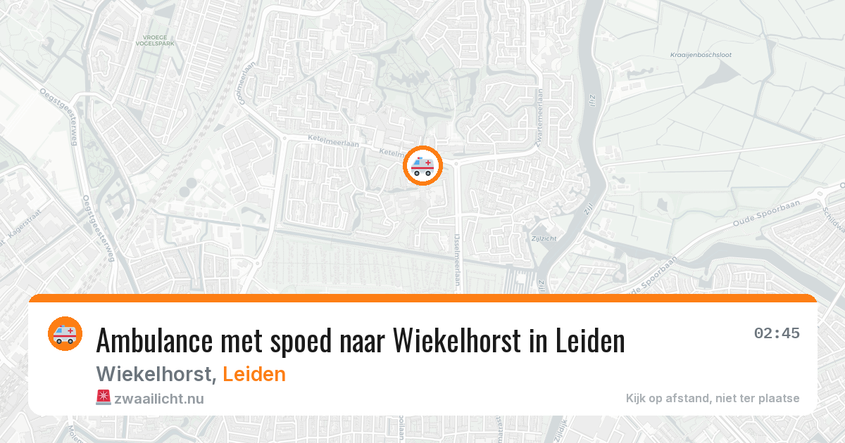 Ambulance met spoed naar Wiekelhorst in Leiden — 21 jul 2026