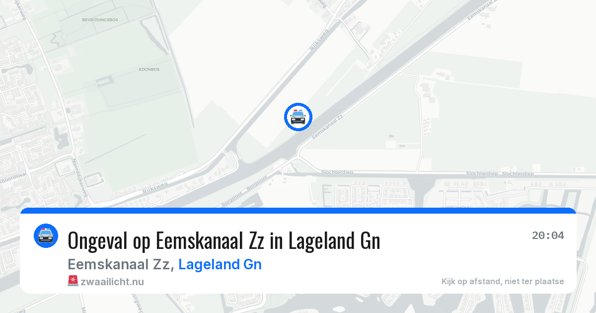 Ongeval op Eemskanaal Zz in Lageland Gn — 27 jun 2026
