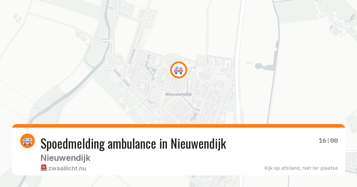 Spoedmelding ambulance in Nieuwendijk — 17 jul 2026