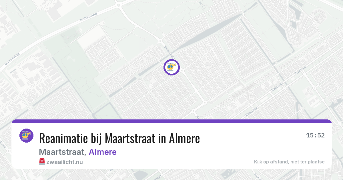 Reanimatie bij Maartstraat in Almere — 4 jun 2026