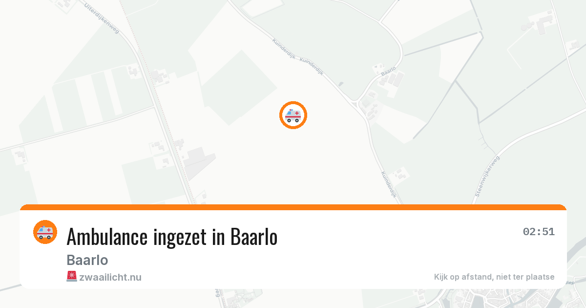 Ambulance ingezet in Baarlo — 7 jul 2026