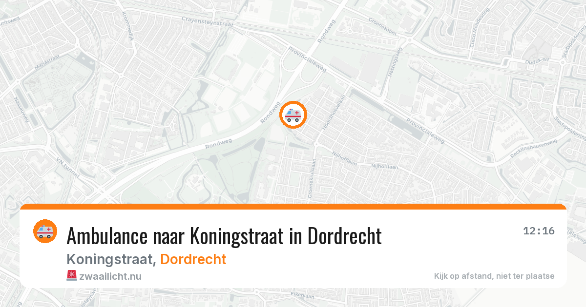 Ambulance naar Koningstraat in Dordrecht — 20 jul 2026
