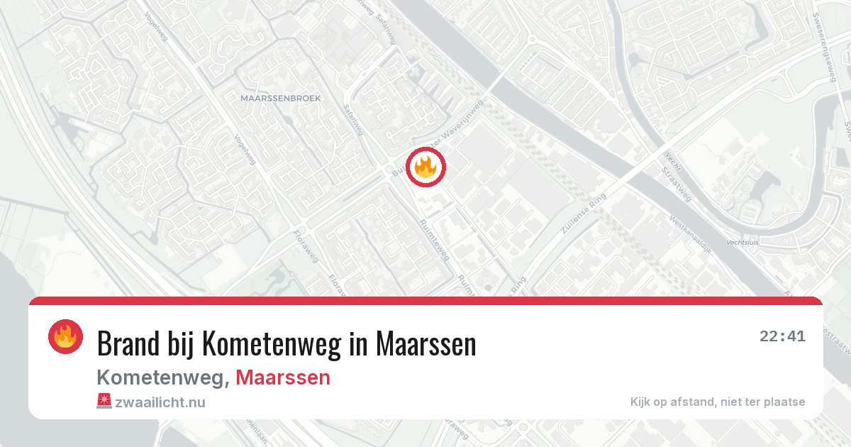 Brand bij Kometenweg in Maarssen — 20 jul 2026