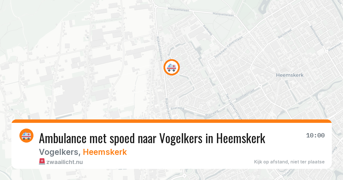 Ambulance met spoed naar Vogelkers in Heemskerk — 17 jan 2026