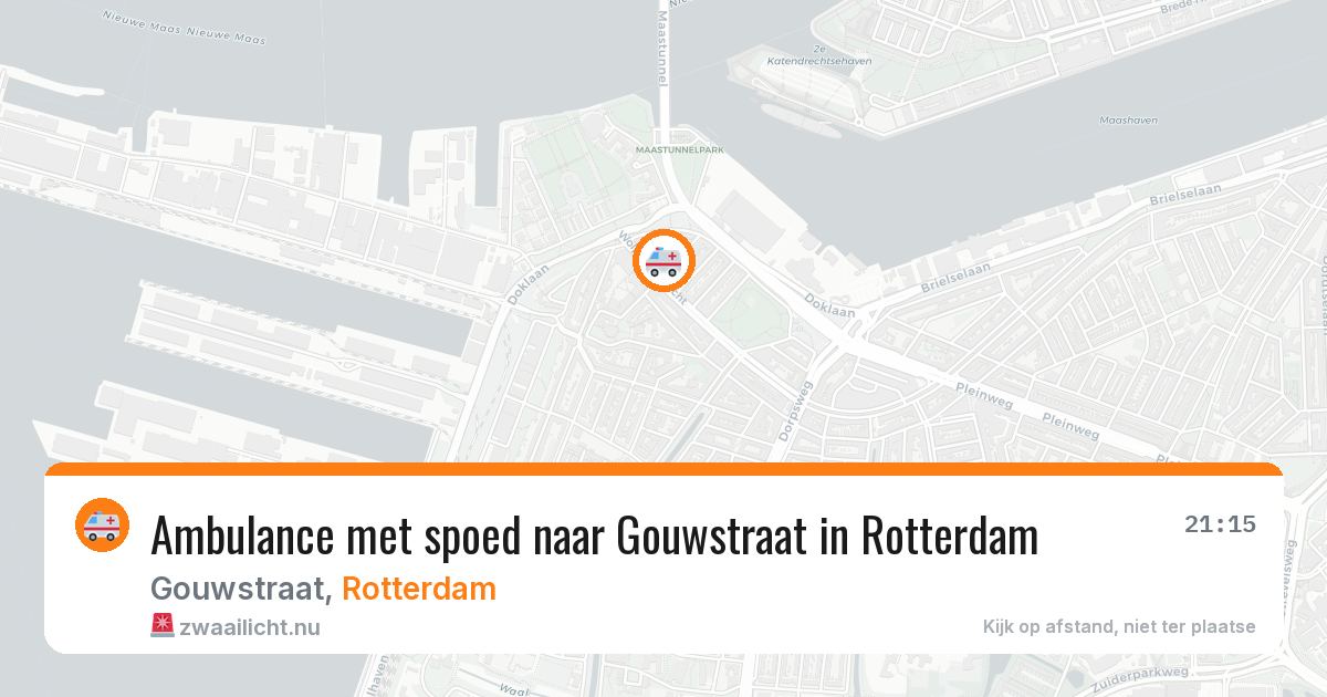 Ambulance met spoed naar Gouwstraat in Rotterdam — 10 jul 2026
