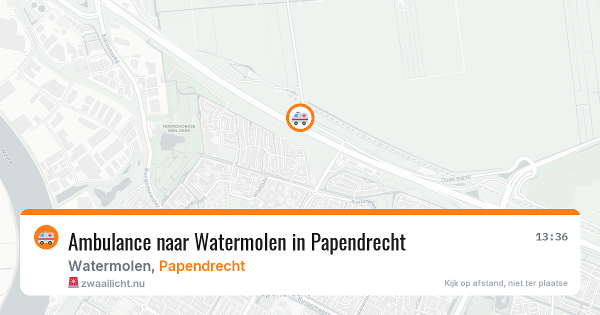 Ambulance naar Watermolen in Papendrecht — 18 mrt 2026