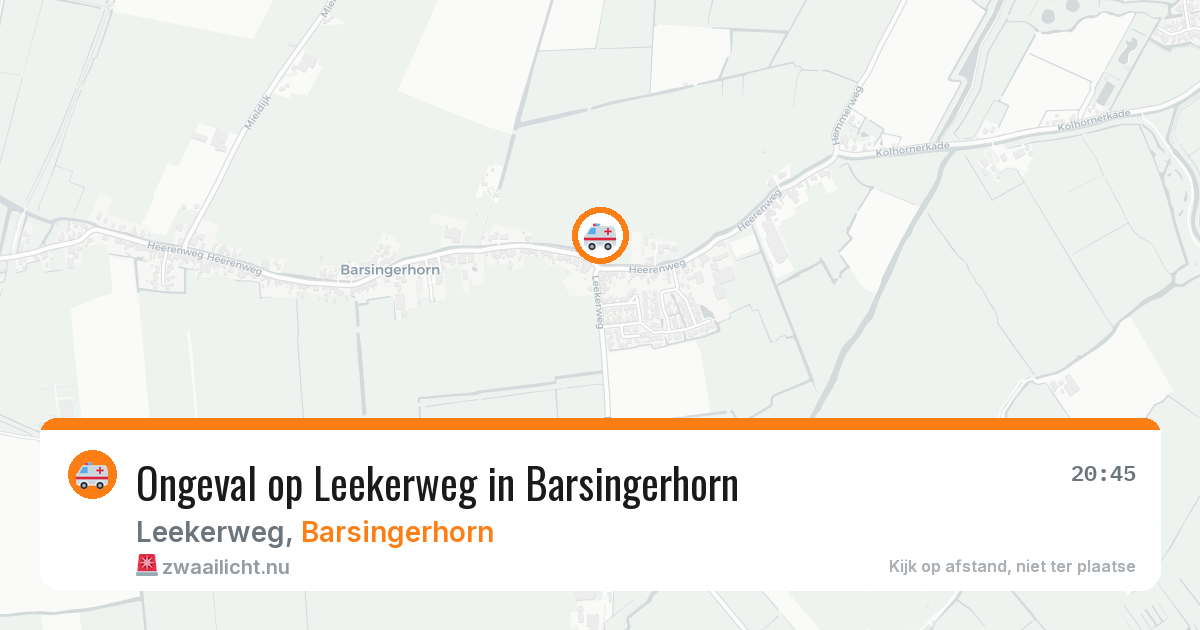 Ongeval op Leekerweg in Barsingerhorn — 9 jul 2026
