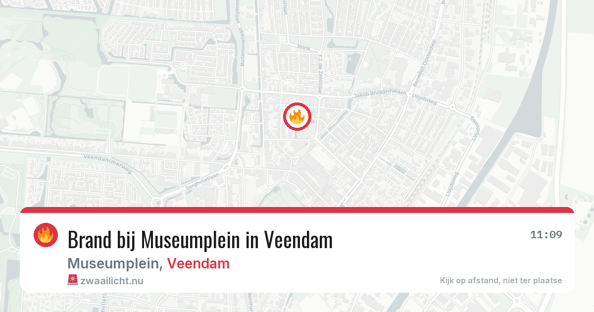 Brand bij Museumplein in Veendam — 21 apr 2026