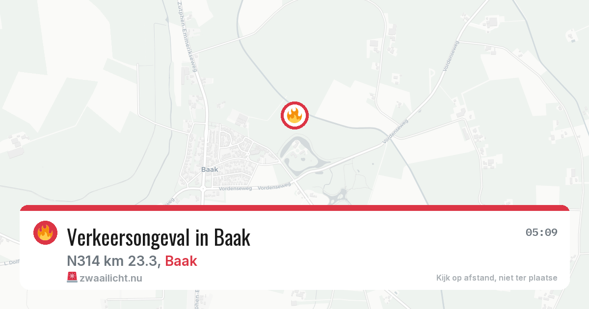 Verkeersongeval in Baak — 10 mrt 2026