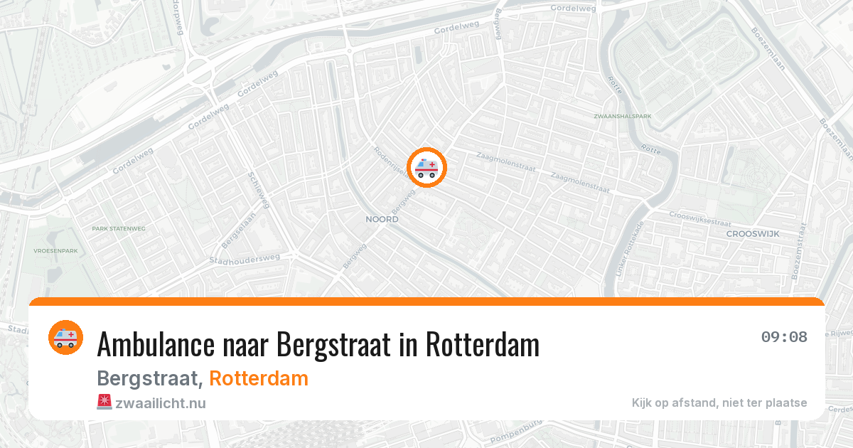 Ambulance naar Bergstraat in Rotterdam — 12 jul 2026