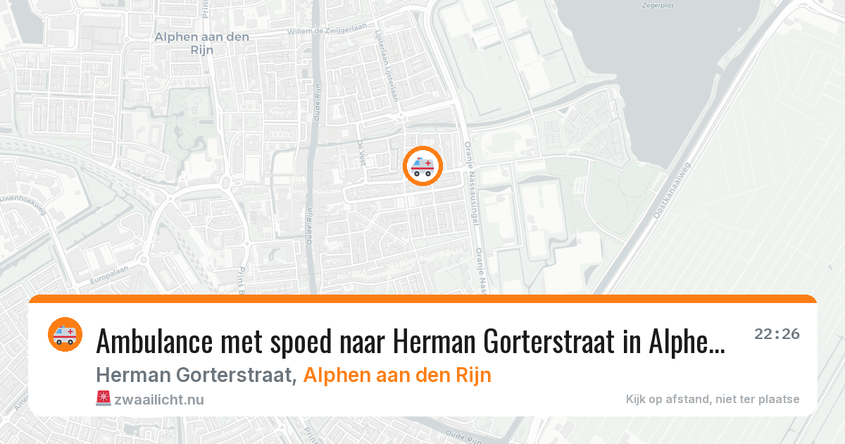 Ambulance met spoed naar Herman Gorterstraat in Alphen aan den Rijn — 21 jan 2026