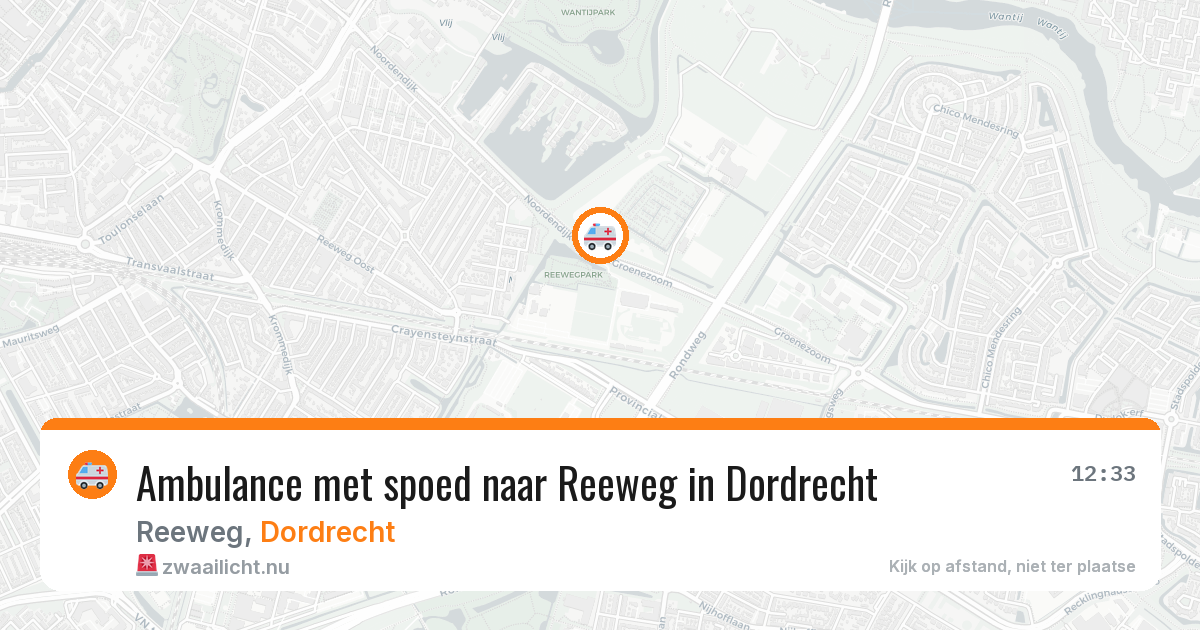 Ambulance met spoed naar Reeweg in Dordrecht — 22 jan 2026
