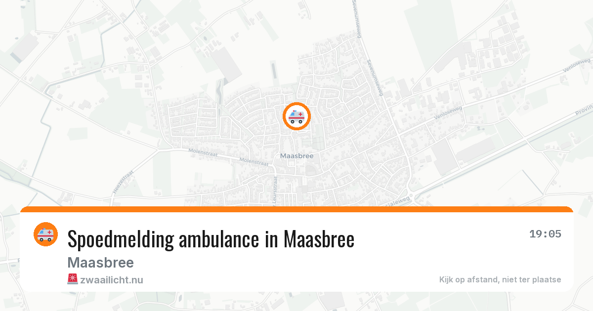 Spoedmelding ambulance in Maasbree — 10 jul 2026