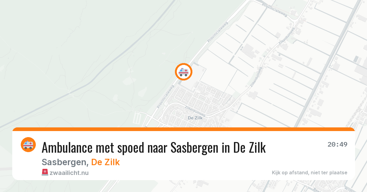 Ambulance met spoed naar Sasbergen in De Zilk — 30 mei 2026