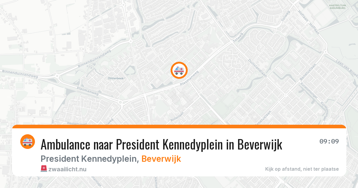 Ambulance naar President Kennedyplein in Beverwijk — 8 apr 2026