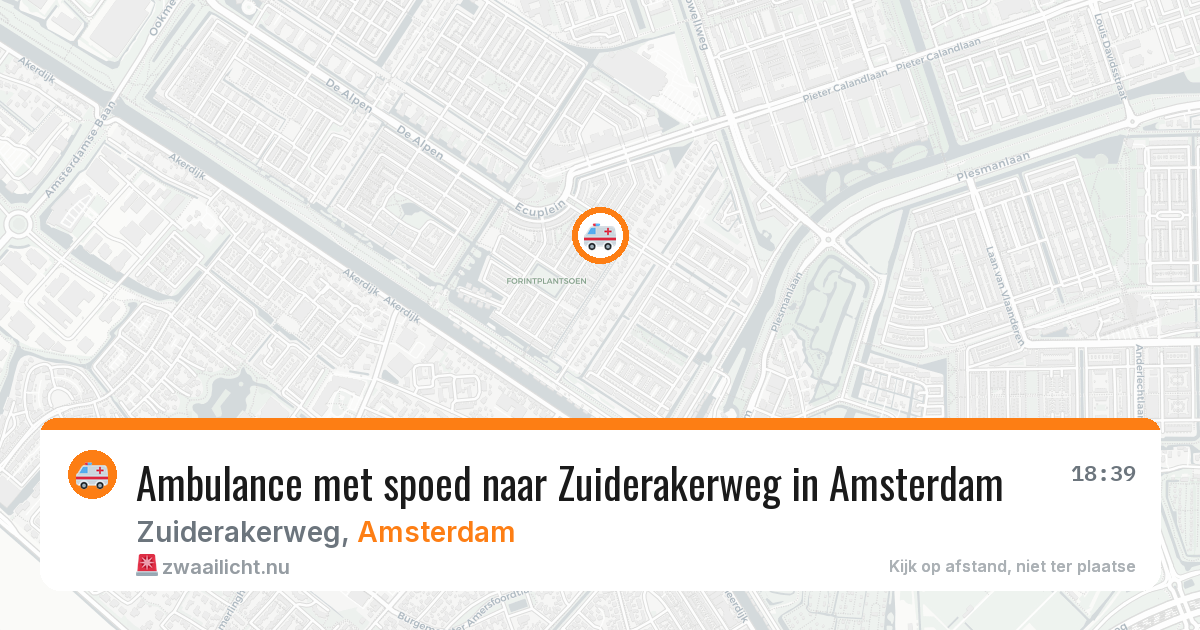 Ambulance met spoed naar Zuiderakerweg in Amsterdam — 27 mrt 2026