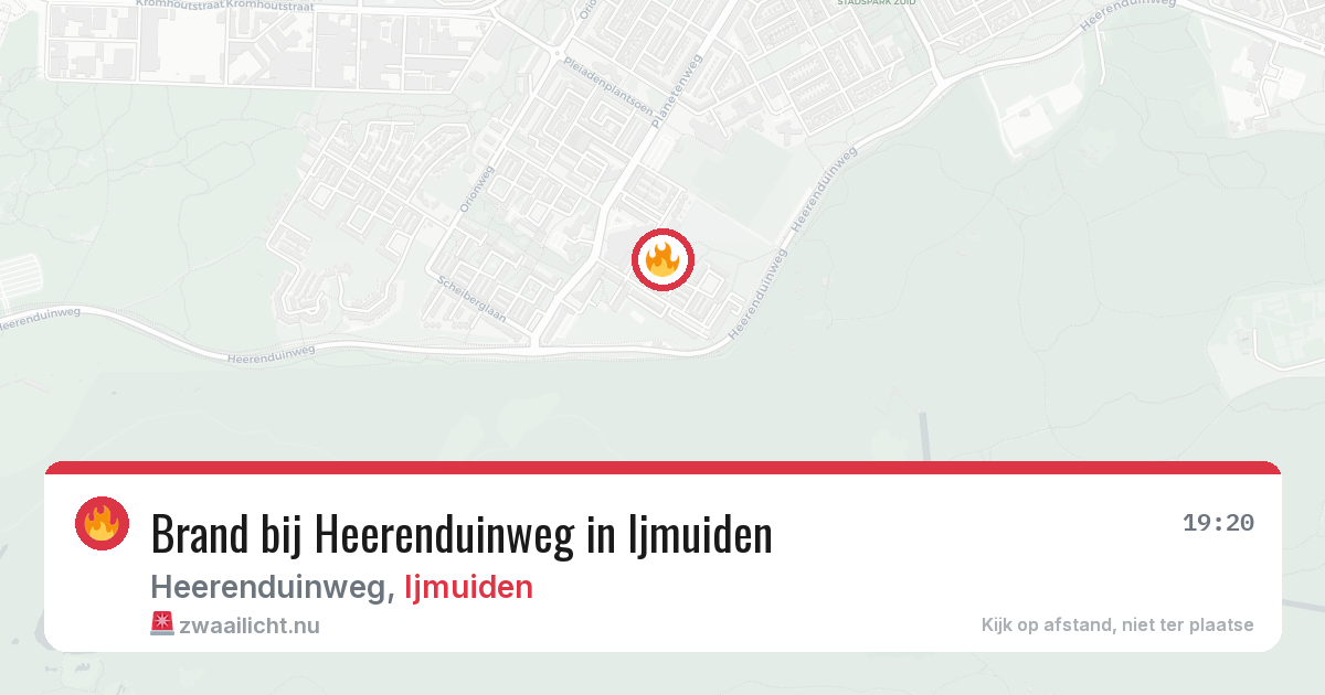 Brand bij Heerenduinweg in Ijmuiden — 18 jul 2026