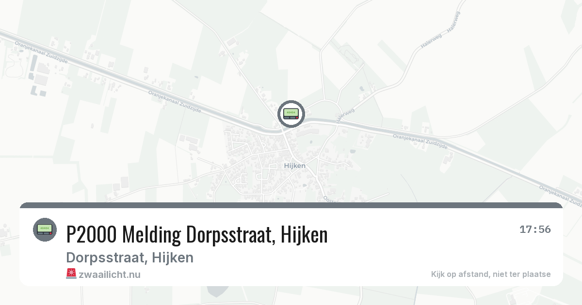 P2000 Melding Dorpsstraat, Hijken — 8 jun 2026
