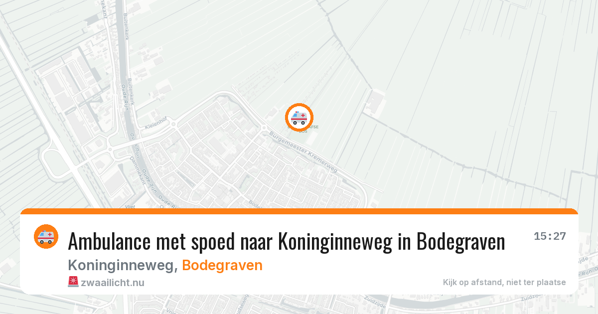 Ambulance met spoed naar Koninginneweg in Bodegraven — 22 mrt 2026